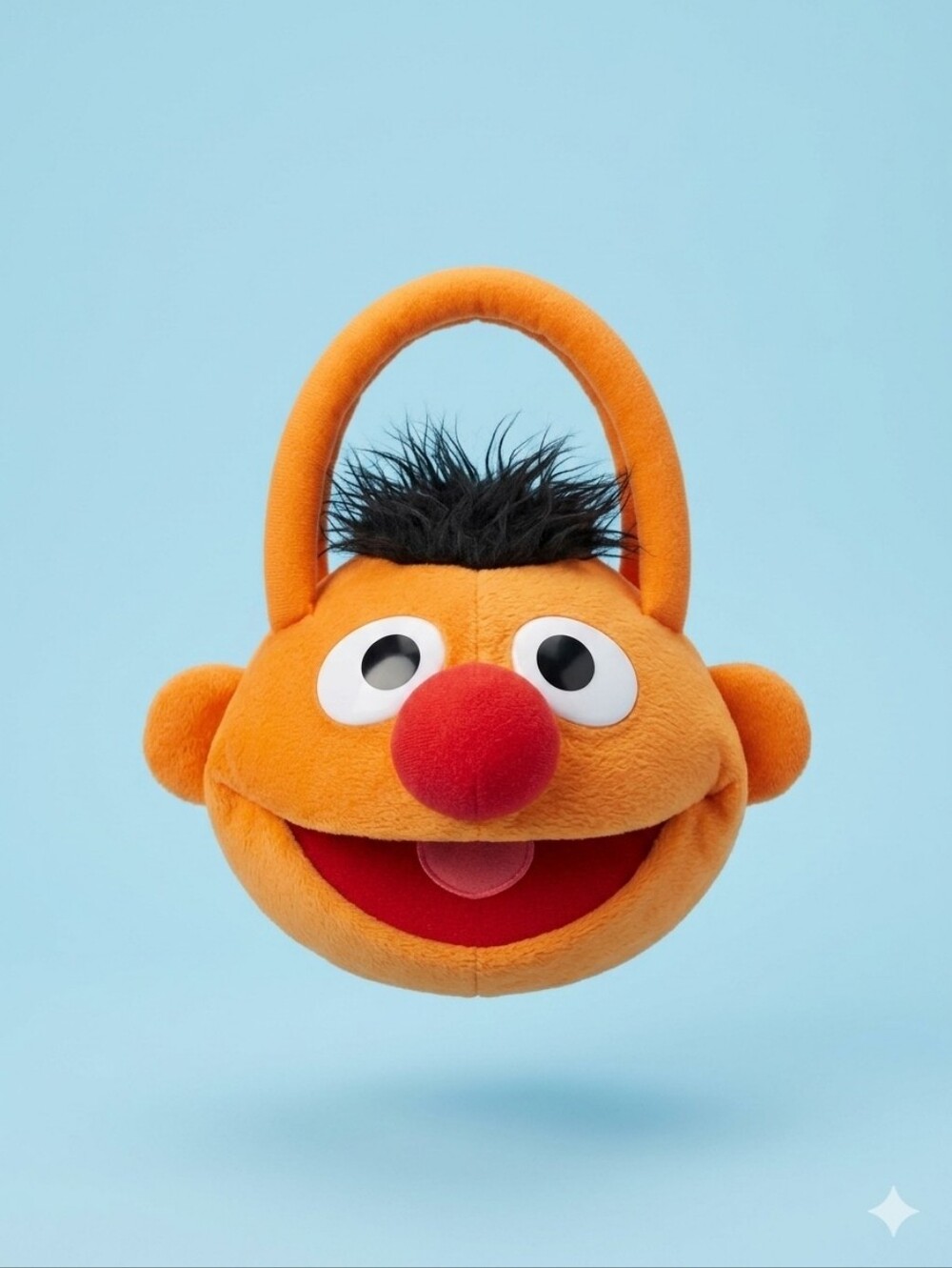 Sesame Street Market Ernie Face Plush Pouch/Bag.